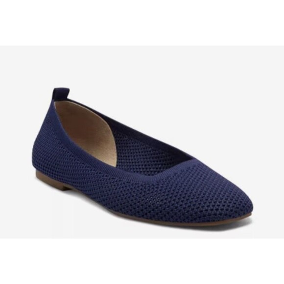 Lucky Brand Daneric Women's Navy Peacoat Ballet Flats Shoes Size 8.5M Ribbed - Picture 1 of 6